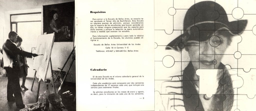 Historia del Departamento de Arte de la Universidad de los Andes escrita por Lucas Ospina, profesor asociado.