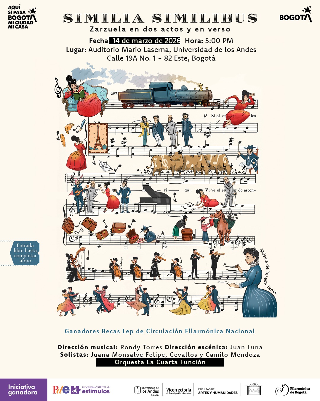 Similia Similibus de Teresa Tanco: la primera zarzuela compuesta por una mujer en Colombia