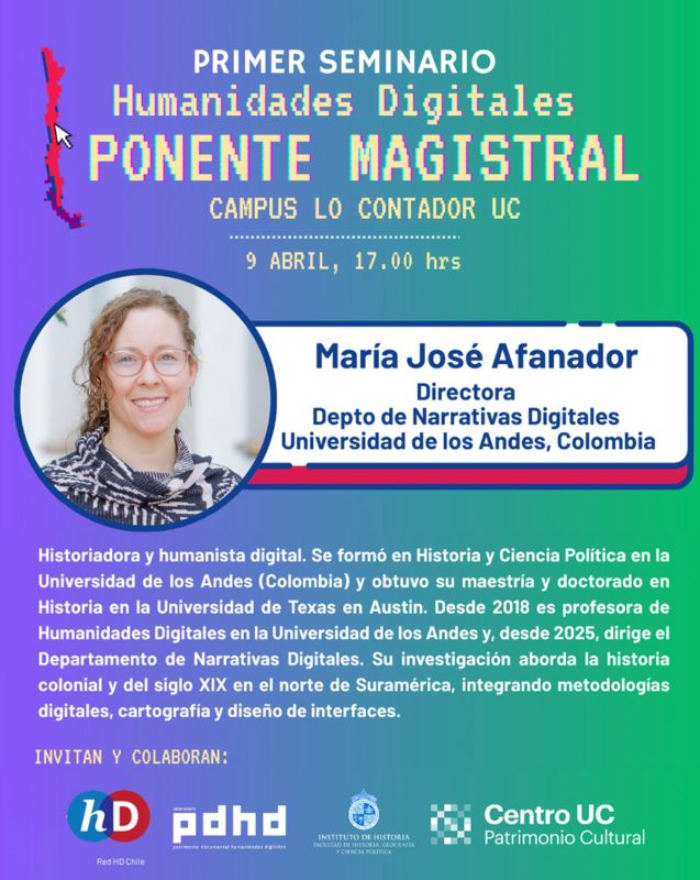 Imagen del anuncio maría josé afanador llach participó en el primer seminario de humanidades digitales en chile