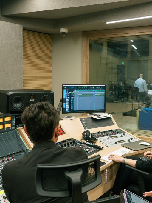 Sala de mezcla de música