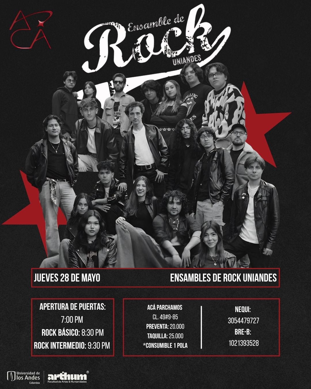 Concierto final de los Ensambles de Rock Uniandes