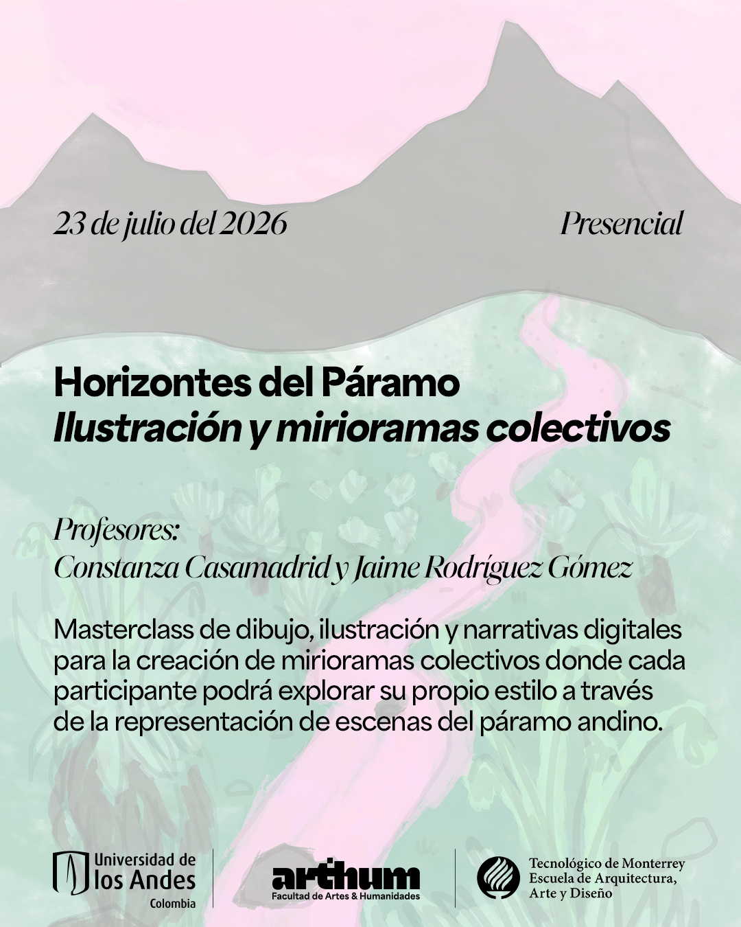 Únete a la masterclass y explora los horizontes del páramo mediante ilustraciones y narrativas digitales creativas.