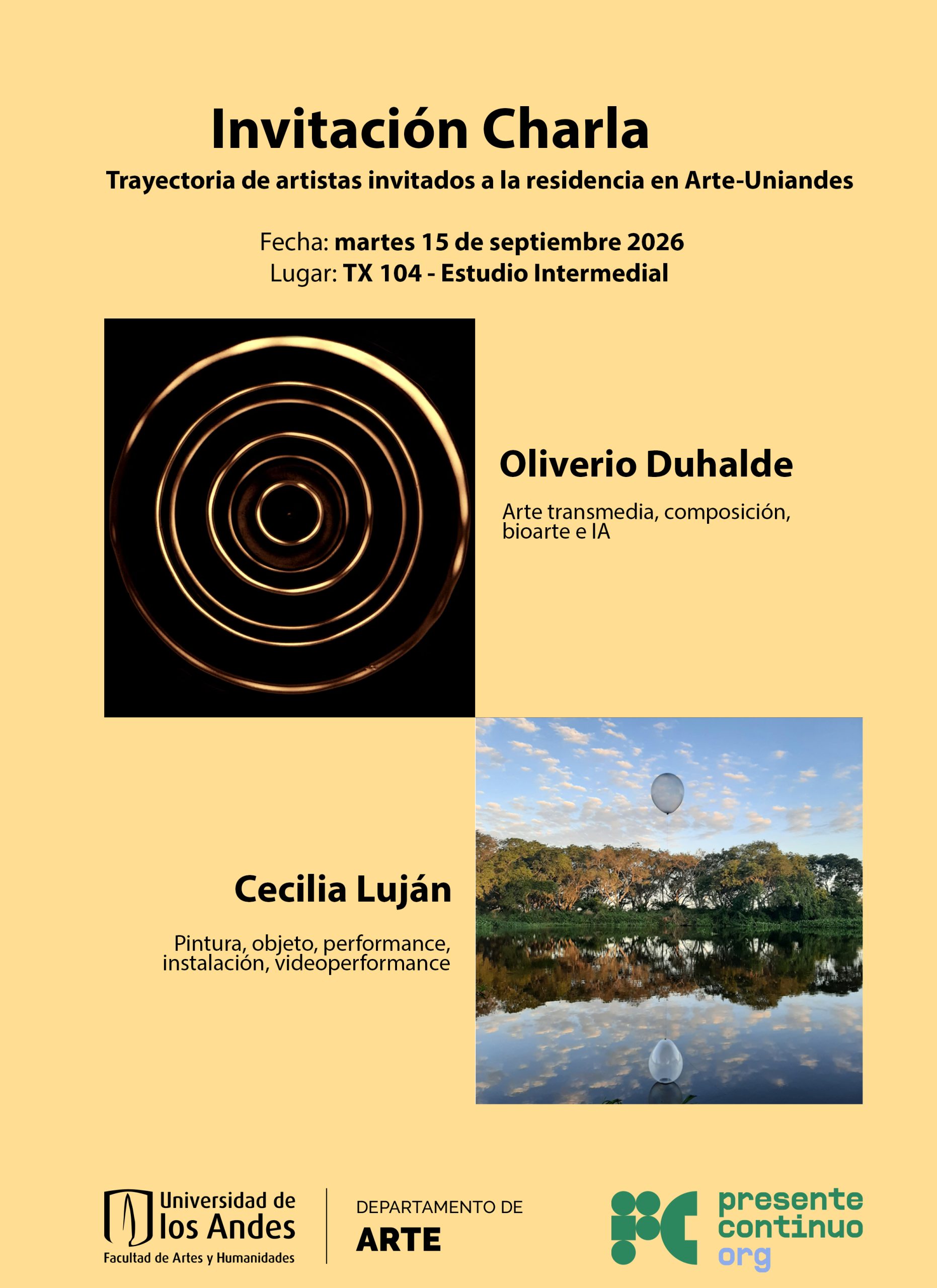Trayectoria de artistas invitados: Oliverio Duhalde y Cecilia Luján