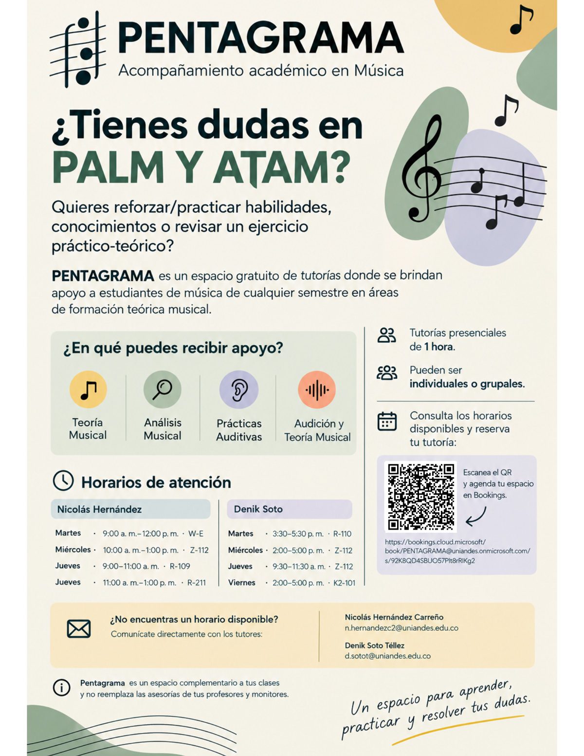Pentagrama — Acompañamiento académico en Música