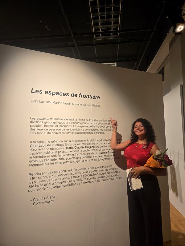 Imagen del anuncio egresada de arte, sabina gámez ibarra en exposición en montreal
