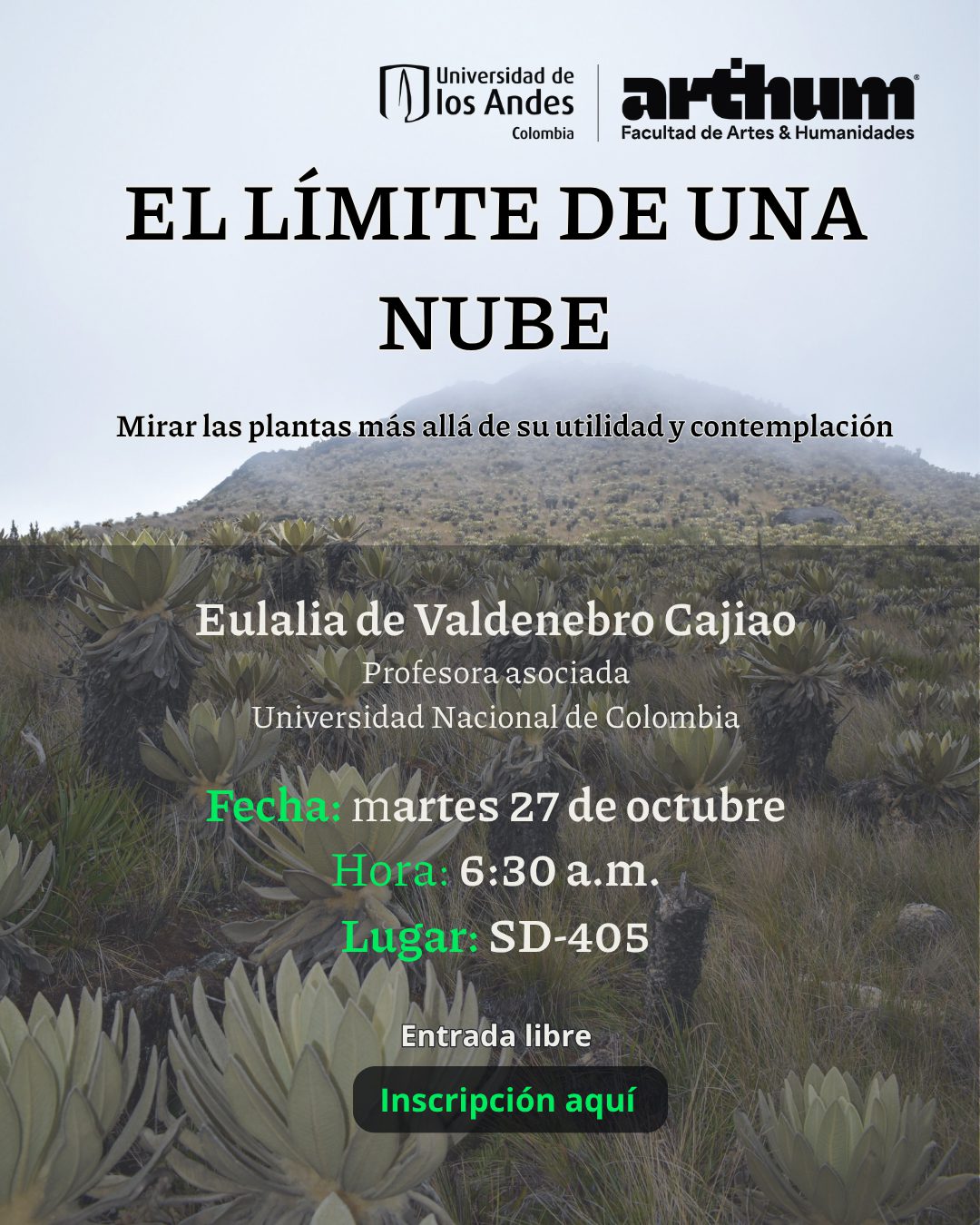 Conferencia: El Límite de una nube — Mirar las plantas más allá de su utilidad y contemplación